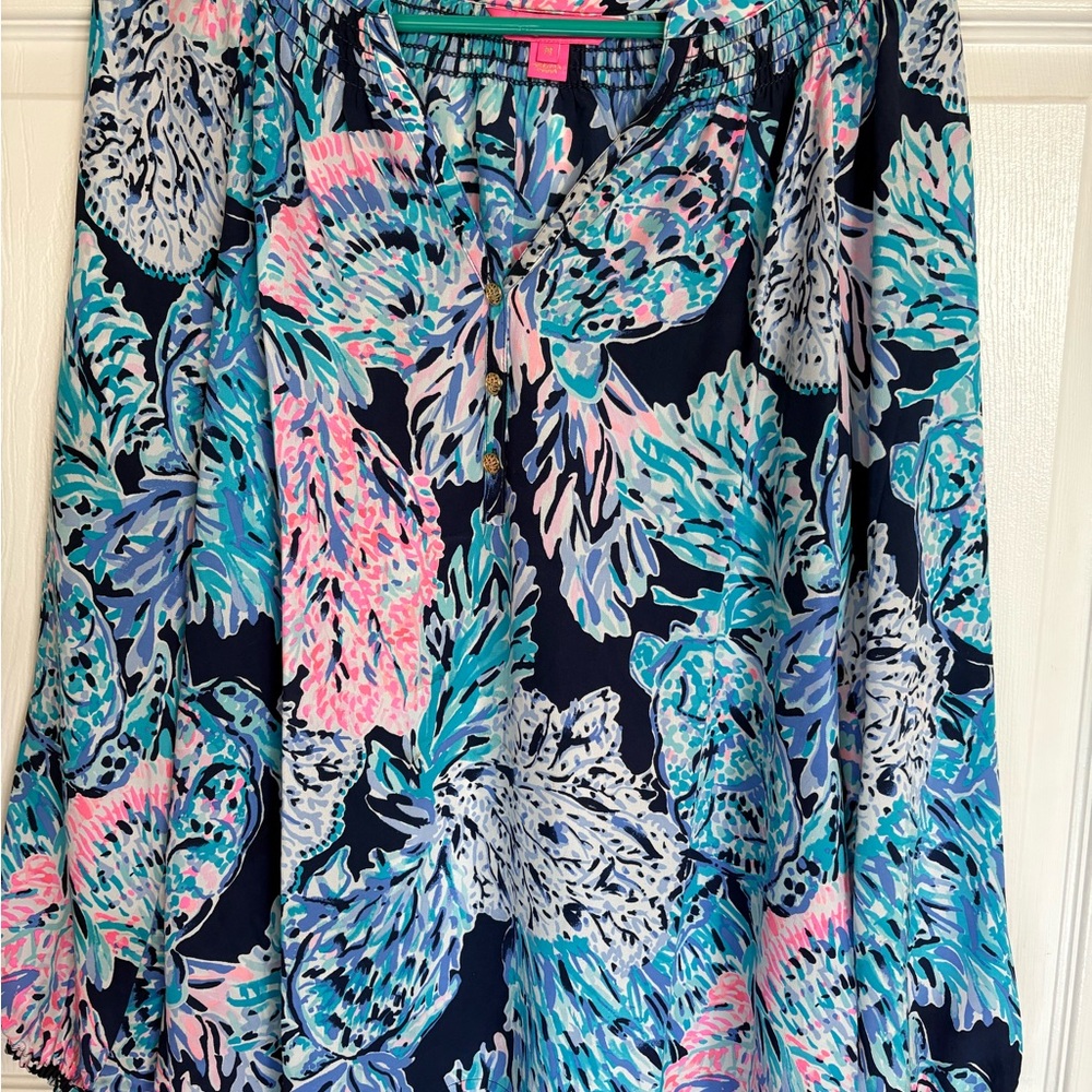 Lilly Pulitzer silk Elsa top